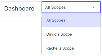 Dashboard scope control