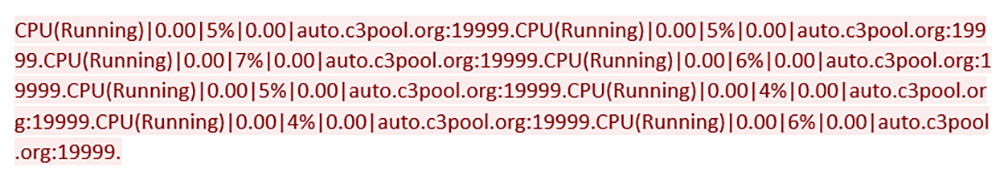 Mining activity highlighted from the pcap file